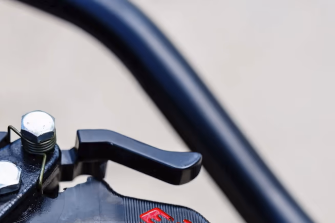 Close-up of an EZ Raider handlebar brake lever