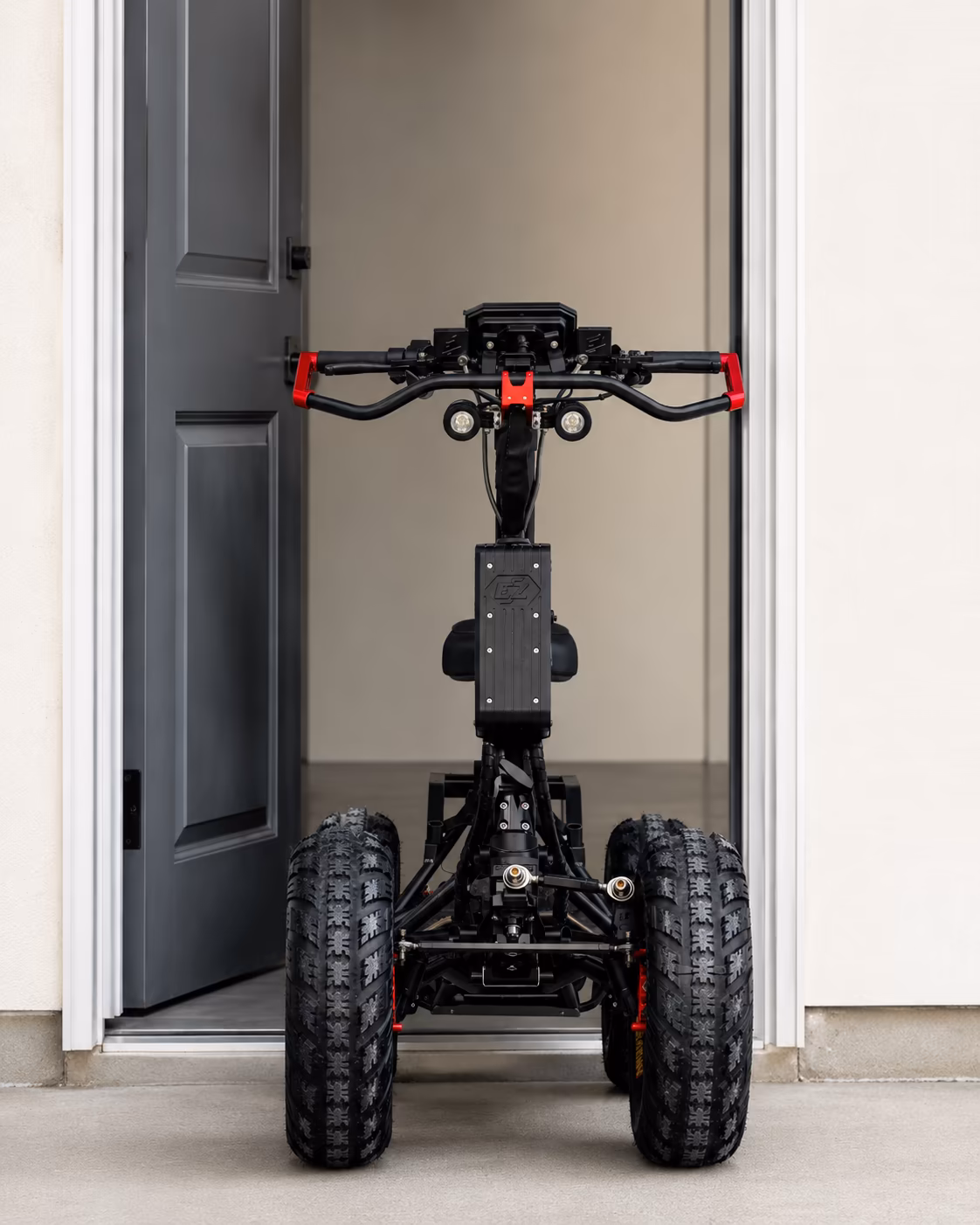 Front view of an EZ Raider positioned in an open doorway
